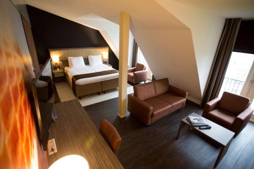 Posezení v ubytování City Hotel Gouda, WorldHotels Crafted Collection