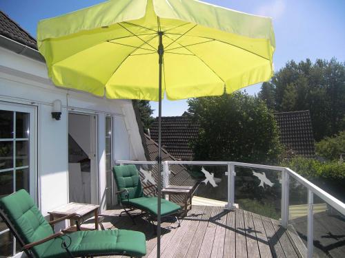 Balkoni atau teres di Ferienhaus 1A