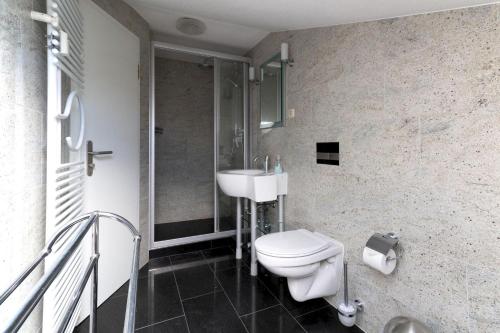 ビンツにあるVilla-Strandidyll-Typ-1 / Apartment 15のバスルーム(トイレ、洗面台、シャワー付)
