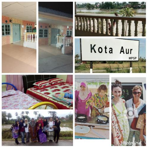 a collage of photos of people and their homes at Homestay Damai Sri Kota in Kepala Batas