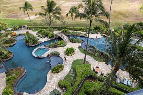 Θέα της πισίνας από το Sixth Floor Villa with Sunrise View - Beach Tower at Ko Olina Beach Villas Resort ή από εκεί κοντά