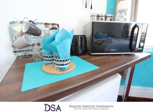 a table with a skull boot on it at Birmingham Central Apartment (Studio 4) in Birmingham