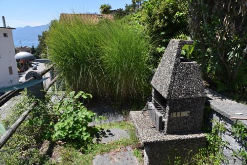a small house sitting on the side of a building at Girasole Orselina in Orselina