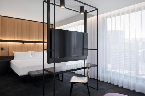 Katil atau katil-katil dalam bilik di Hotel Monville