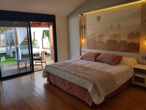 Ένα ή περισσότερα κρεβάτια σε δωμάτιο στο Villa Montegolf