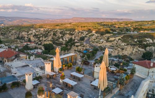 Pohľad z vtáčej perspektívy na ubytovanie Exedra Cappadocia