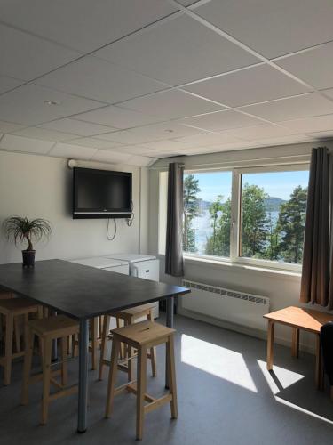 TV a/nebo společenská místnost v ubytování Ansgar Summerhotel