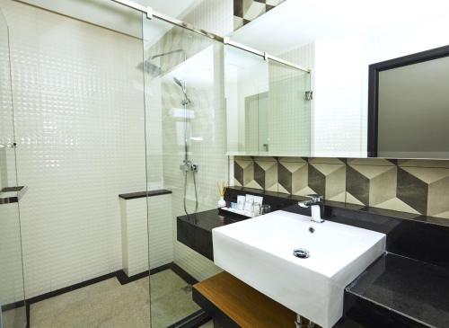 Koupelna v ubytování Chezzotel Pattaya