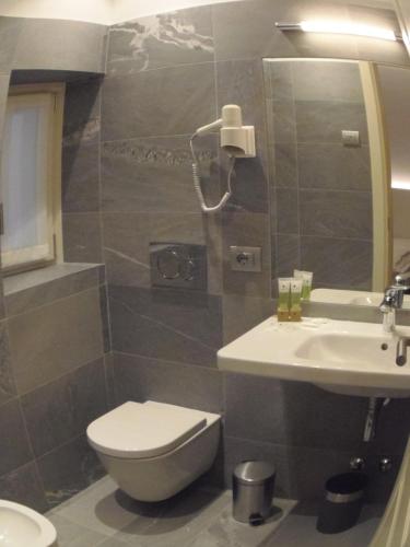 a bathroom with a toilet and a sink at Albergo Dongo in Dongo