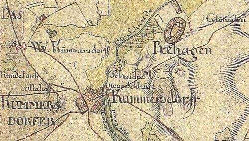 a close up of a map at Ferienwohnung Rehagen Süd in Mellensee