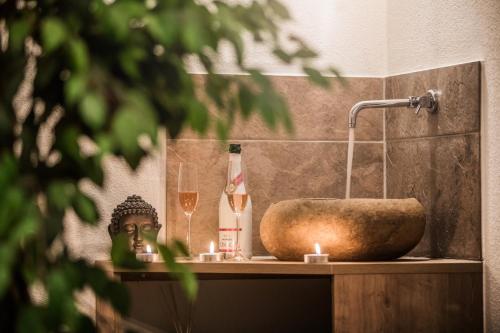 Koupelna v ubytování Aurora Appartements