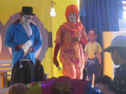a group of people dressed in costumes on a stage at WMV Hotel & Restaurant in Infanta