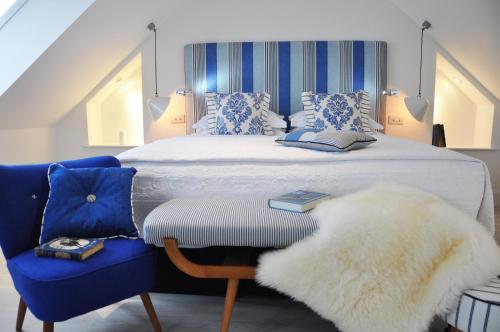 Ένα ή περισσότερα κρεβάτια σε δωμάτιο στο Trevose Harbour House