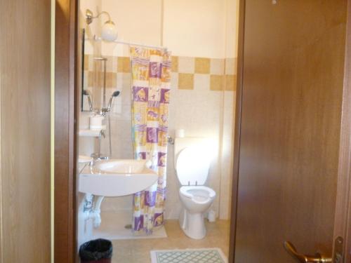 a bathroom with a toilet and a sink at Hotel San Giovanni in Milan