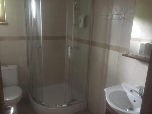 Koupelna v ubytování Hotel Ostrov