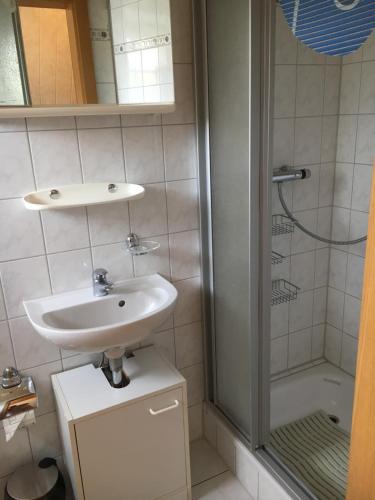 Koupelna v ubytování Ferienhaus Burwitz auf Rügen