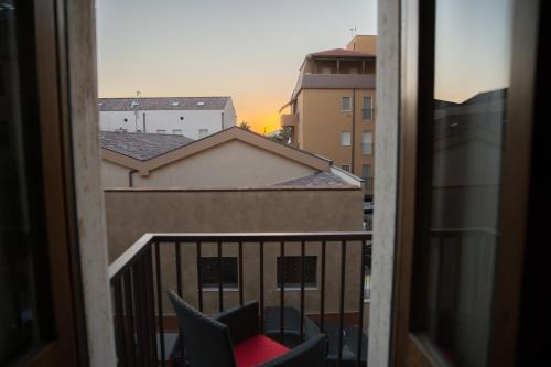 a view from a window of a balcony at Acqua Azzurra in Alghero