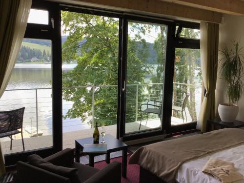 Postel nebo postele na pokoji v ubytování Apartmány Bella Vista Lipno