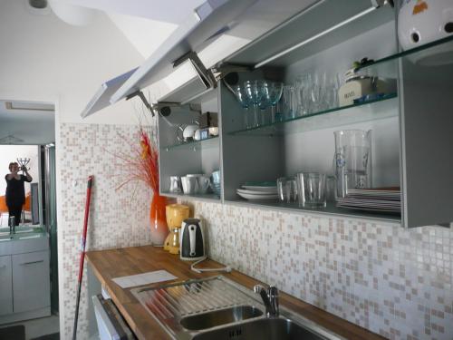 Dapur atau dapur kecil di Domaine Paysager de Kertanguy