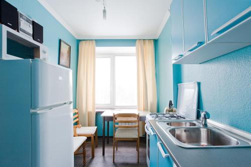 
Кухня или мини-кухня в Apartment Moskovskoye shosse 4
