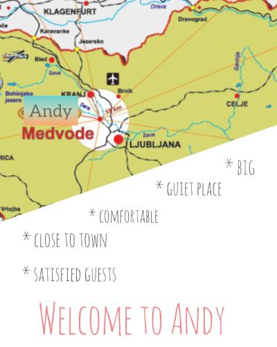 a map of mexico with a red marker at Apartment Andy in Medvode