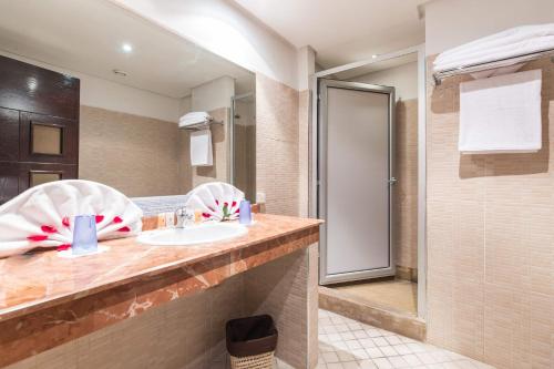Koupelna v ubytování Hotel Almas