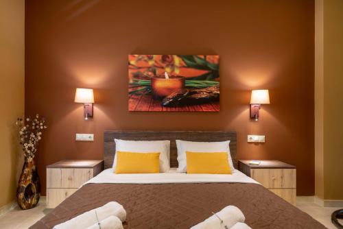 Ένα ή περισσότερα κρεβάτια σε δωμάτιο στο Cool Style Private Apartments