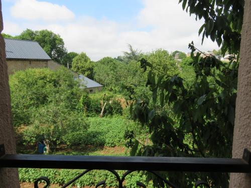 a view from the balcony of a farm at Hôtel Le Bel Air in Lanuéjols