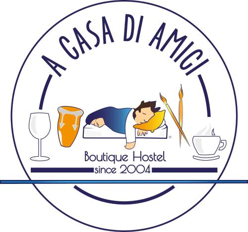 a logo for the casa dance boutique hotel at A Casa di Amici in Palermo