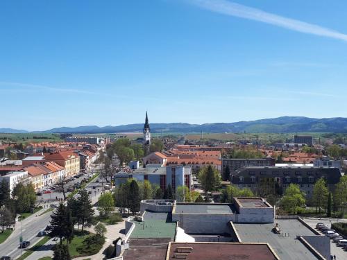 Vue générale sur Spišská Nová Ves ou vue de la ville depuis l'hôtel