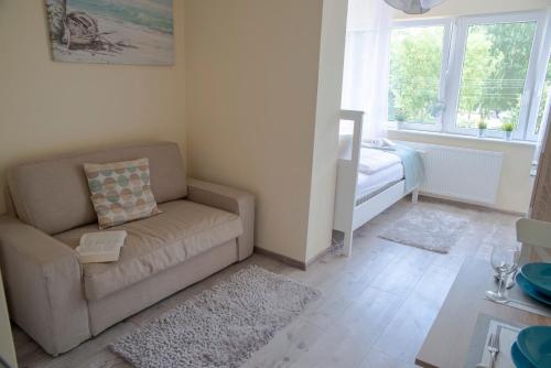 Ruang duduk di Apartamenty Przystań