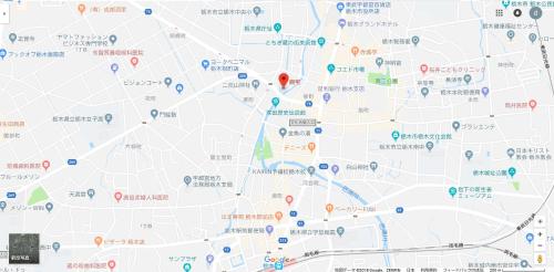 a close up of a map at Guest House Kuranomachi ゲストハウス蔵の街 in Tochigi