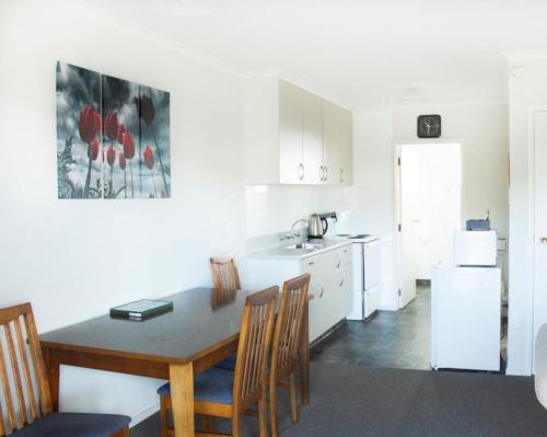 Kuchyň nebo kuchyňský kout v ubytování Alpine Motel