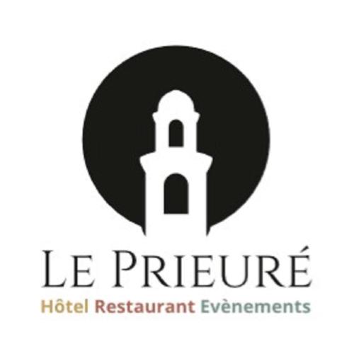 a logo for a hotel restaurant with a lighthouse at Le Prieuré in Saint-Dalmas-de-Tende
