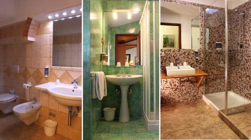 Koupelna v ubytování Hotel Rifugio Prategiano