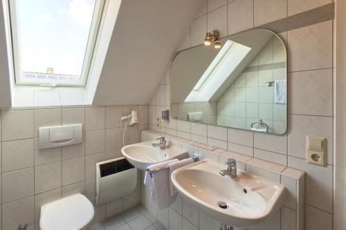 Gästehaus Mythos tesisinde bir banyo