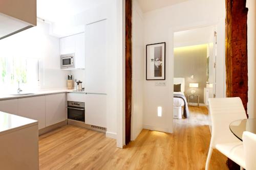Kuchyň nebo kuchyňský kout v ubytování Madrid Centric Suites