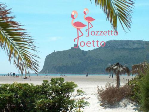 カリアリにあるPozzetto & Poettoの海岸の看板