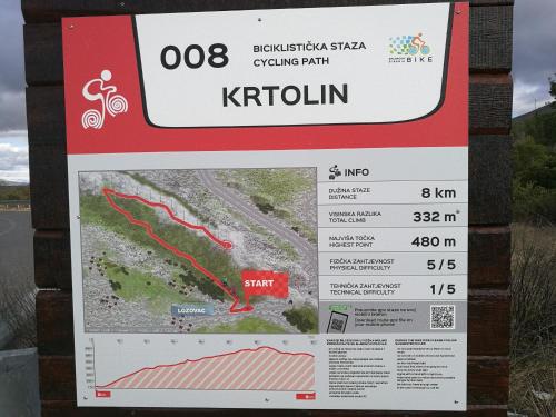 a sign for the khalil trail with a map at Guesthouse Villa DomeNico in Lozovac