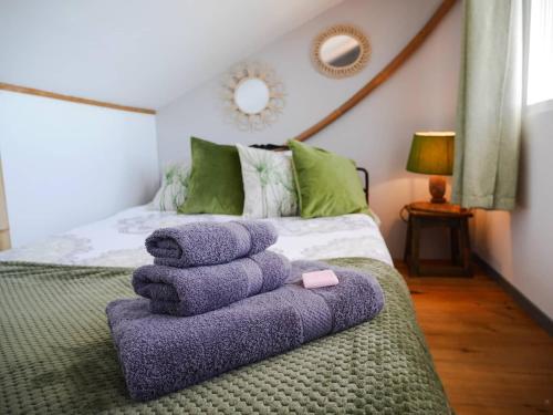 Ένα ή περισσότερα κρεβάτια σε δωμάτιο στο Casas Serenas