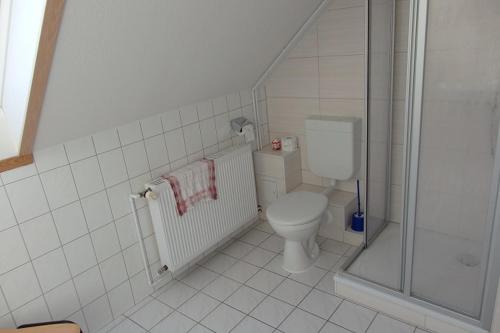 Et badeværelse på Ferienwohnung Rheinsberg