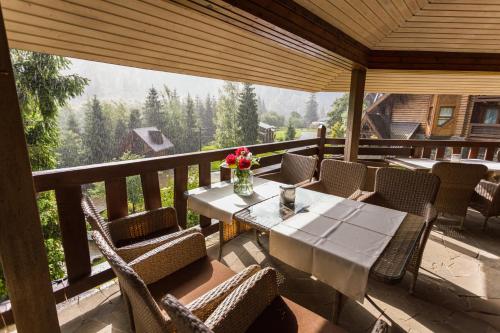 Balkón nebo terasa v ubytování Tsarynka Eco Complex