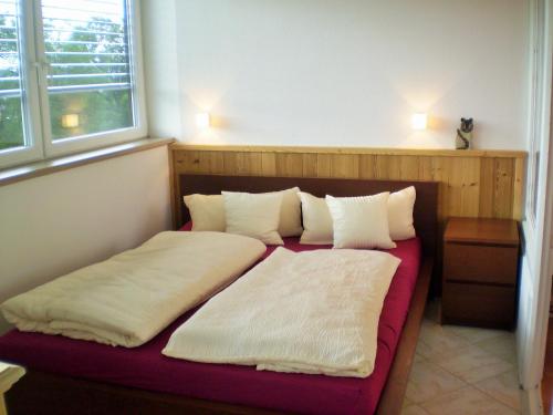 מיטה או מיטות בחדר ב-PenthouseApartment 250°