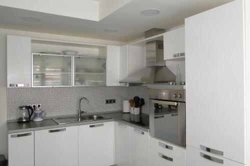 Η κουζίνα ή μικρή κουζίνα στο Apartment Galerija