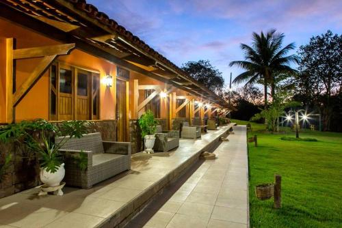 Taman di luar Hotel Fazenda Colibri