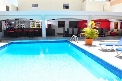 Bazén v ubytování Hotel Las Palmeras nebo v jeho okolí