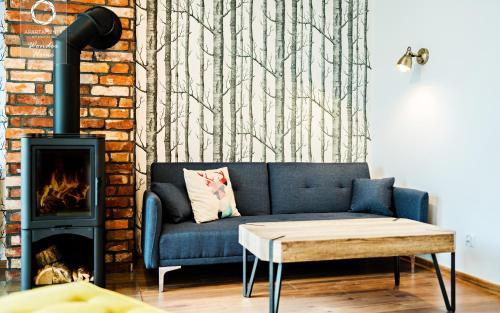 Χώρος καθιστικού στο Wonder Home - Domki górskie na kameralnym osiedlu Karkonoska Opoka