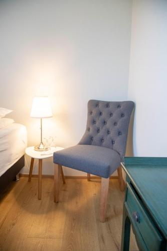 Zona de estar de Blómasetrið Homestay