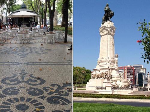 a monument in a park with a statue in the middle at Hotel 3K Madrid in Lisbon