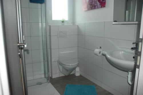 ヴィンターベルクにあるFerienwohnung Delloriのバスルーム(トイレ、洗面台付)